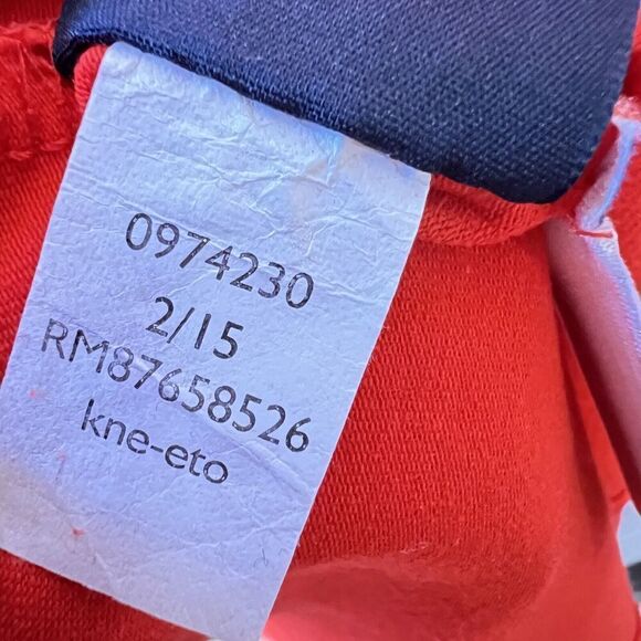 Tommy Hilfiger Dress Sz SP Cotton Drawstring Sundress Beach Red Black 0108 - Picture 7 of 14